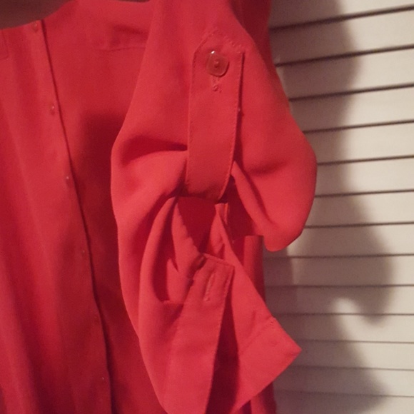 Sheer Red Shirt/Dress - Picture 3 of 3